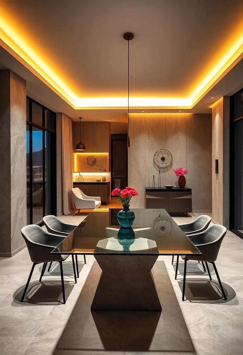 Lighting Magic: ⁤Creating ⁣Ambiance with Glass Dining Tables at Night
