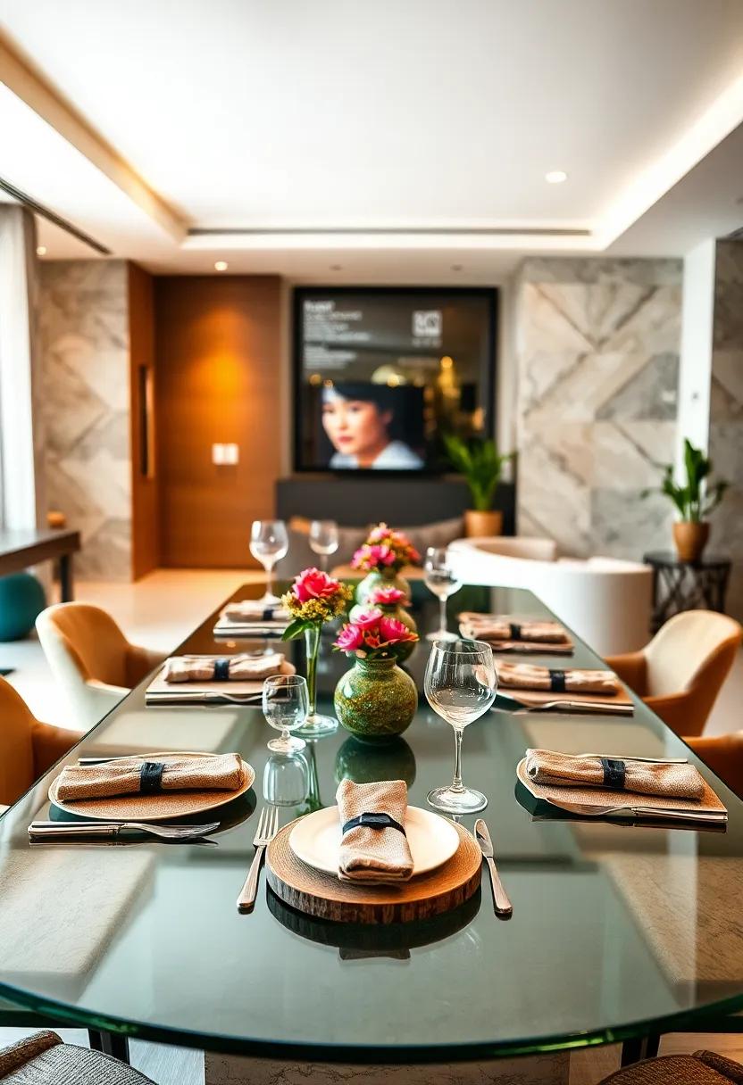 Personalized Place Settings That​ Showcase Individuality on Glass Tables