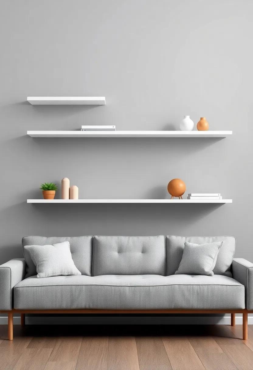 Floating Shelves for ⁢an Open Feel:‍ Install floating shelves to free up floor space and maintain an airy atmosphere while showcasing decorative items