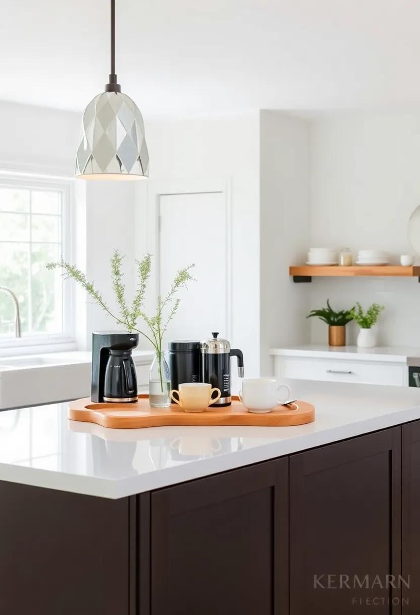 Breakfast‌ Bar Accents:​ Infuse⁣ a coffee bar setup on your island, complete with stylish⁢ mugs⁢ and a chic coffee ⁤maker ‍for a welcoming vibe