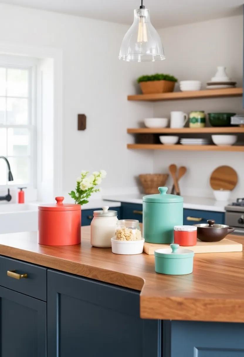 Color-Coded Organization:‌ Use color-coded‌ containers for pantry items ⁢on your island to keep⁤ things organized while‌ adding a decorative ​touch