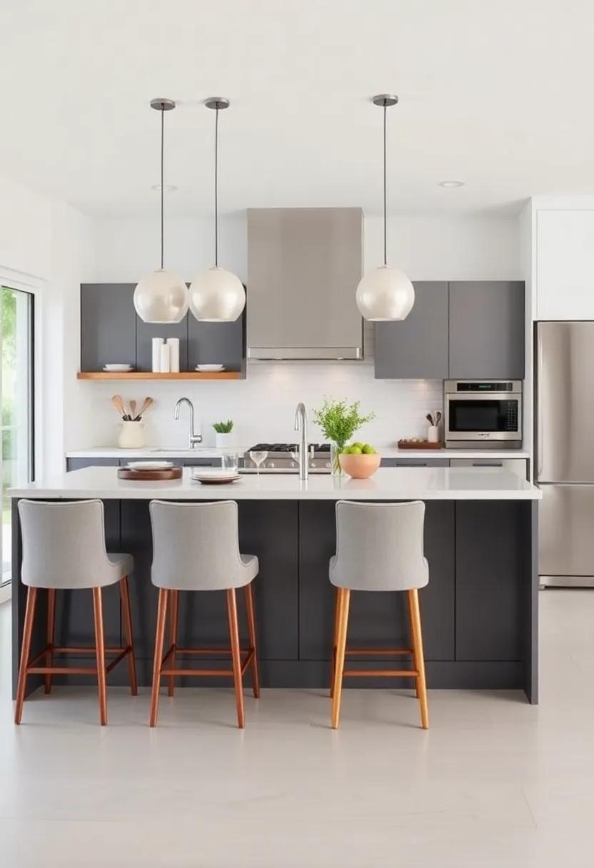 Dual-Purpose Island: Consider a kitchen island⁣ with a⁣ built-in dining area, merging functionality with style‌ for meals⁢ in a casual‍ setting