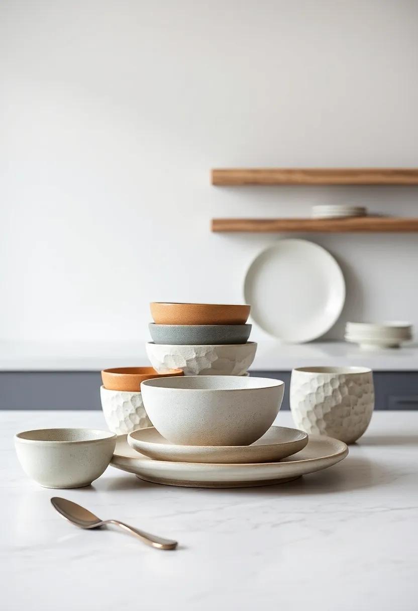 Textured‍ Tableware: Utilize‌ an array of textured plates and bowls to create visual interest and⁣ elevate your dining experience ⁣right on ‍the island