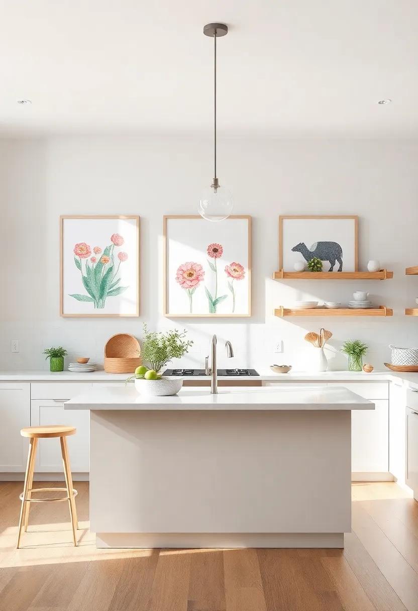 Whimsical Wall Art: Hang fun or inspiring ⁤artwork above your island to stimulate conversations and set ⁢a ⁣creative ⁣culinary⁣ mood