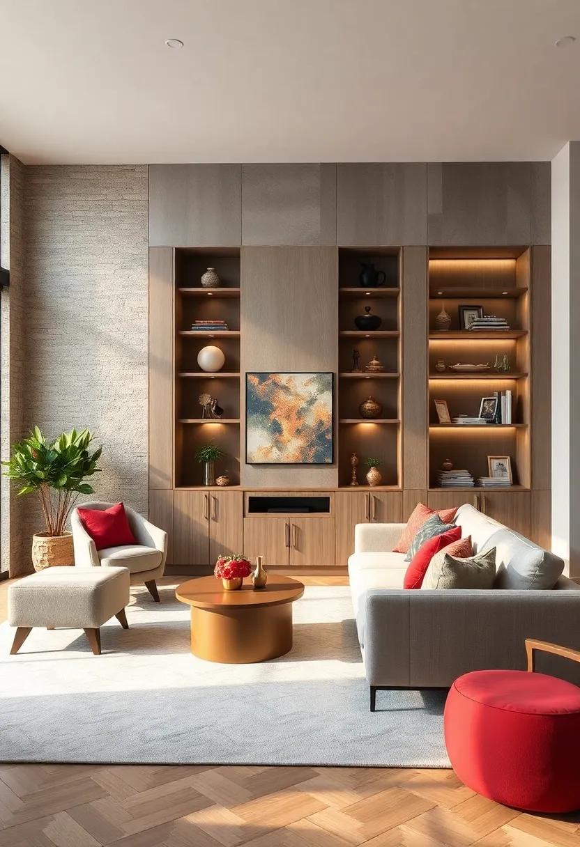Chic⁤ Display Cases: Discover built-in cabinets with glass ⁢fronts that turn your collectibles into ‌art while keeping them safe from dust