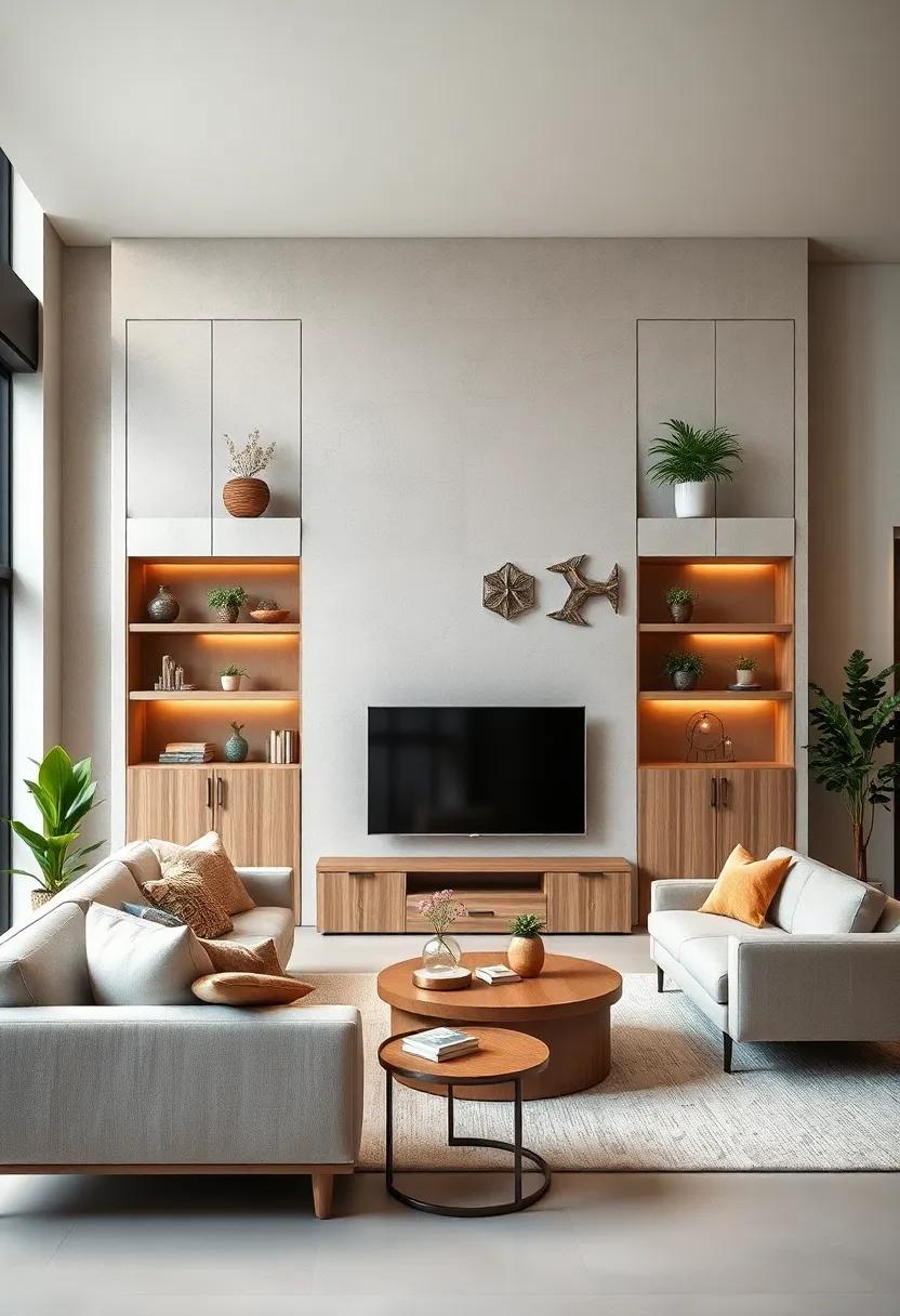 Nature-Inspired Designs: Bring⁤ the outdoors​ in ⁣with built-in shelves that incorporate natural ⁢elements, such as live plants and organic materials, for a serene vibe