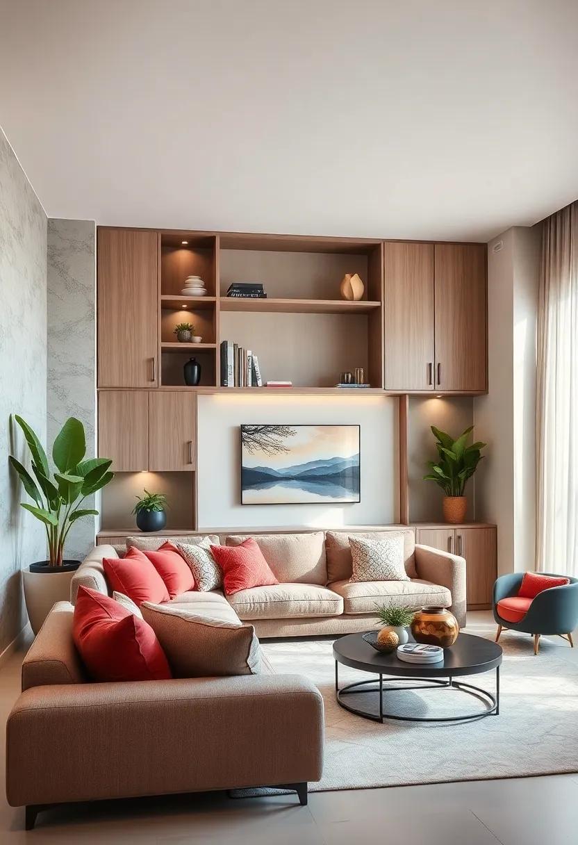 Corner Capers: Maximize your living space with built-in corner shelves that utilize⁢ otherwise wasted ⁤areas, adding ⁢both storage and style
