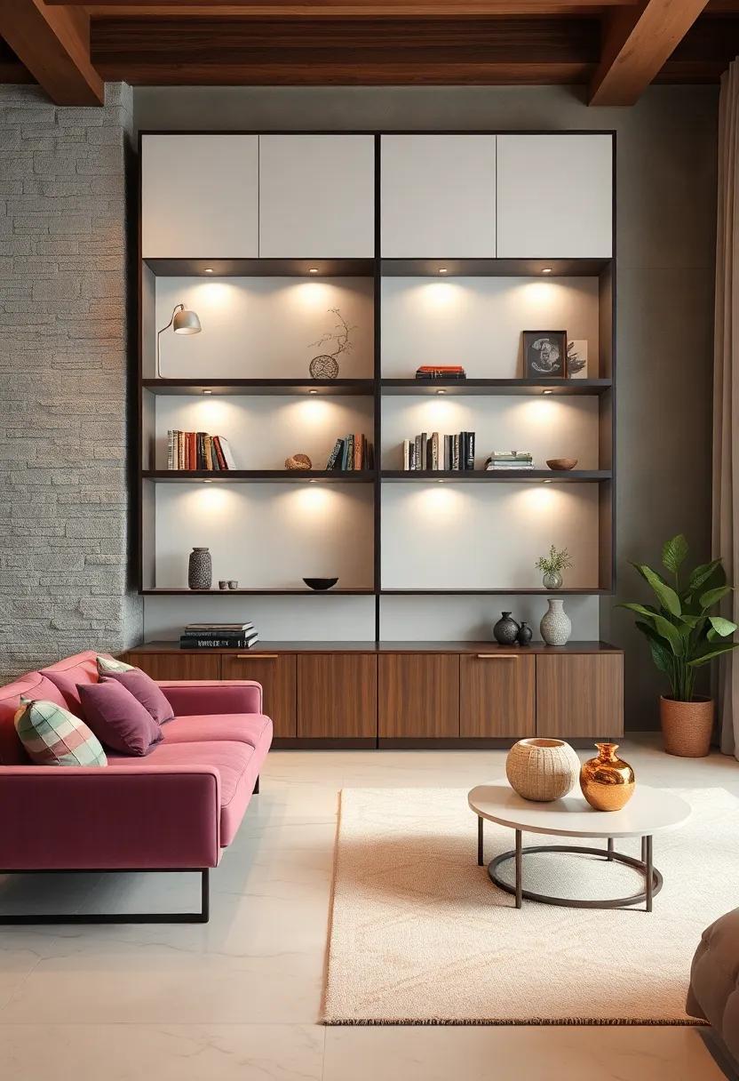 Floating Elegance: Dive into the world of floating shelves⁢ that create a sense ‍of spaciousness ​and allow for ⁢creative‍ placement of books and art, without ⁤visually cluttering⁤ the ‌room