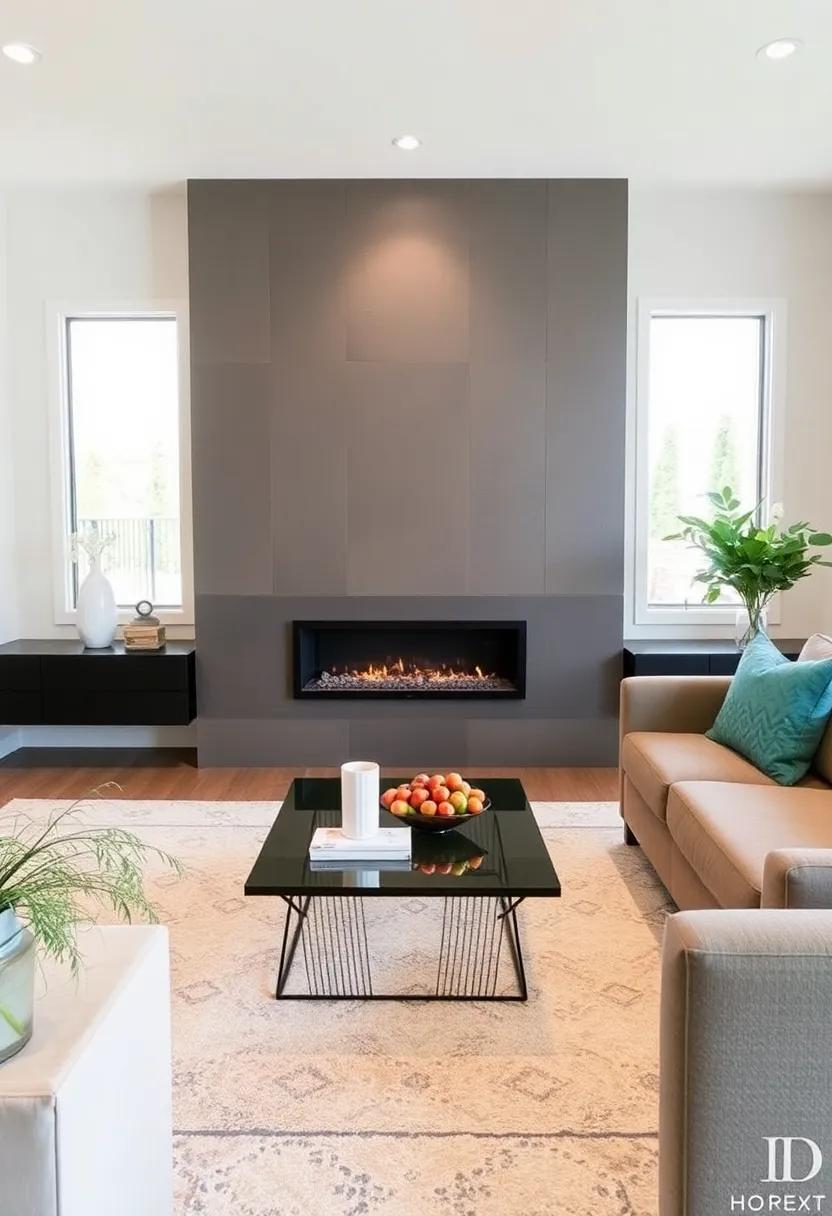 Inviting conversations Stemming From a Welcoming⁣ Fireplace Setting
