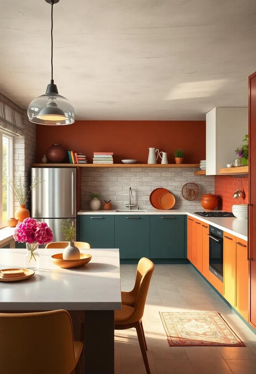 Colorful Walls: ​Paint ‌walls in bold, unexpected colors that resonate with⁣ mid-century⁣ tones, making⁢ a daring⁢ statement