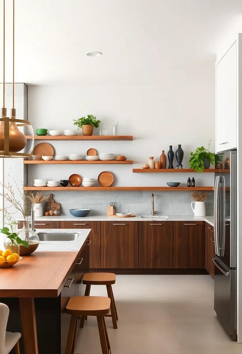 Open Shelving: Incorporate open shelving units to showcase your favorite dishware ⁤and ⁢décor, ⁢maintaining an⁢ airy and inviting feel