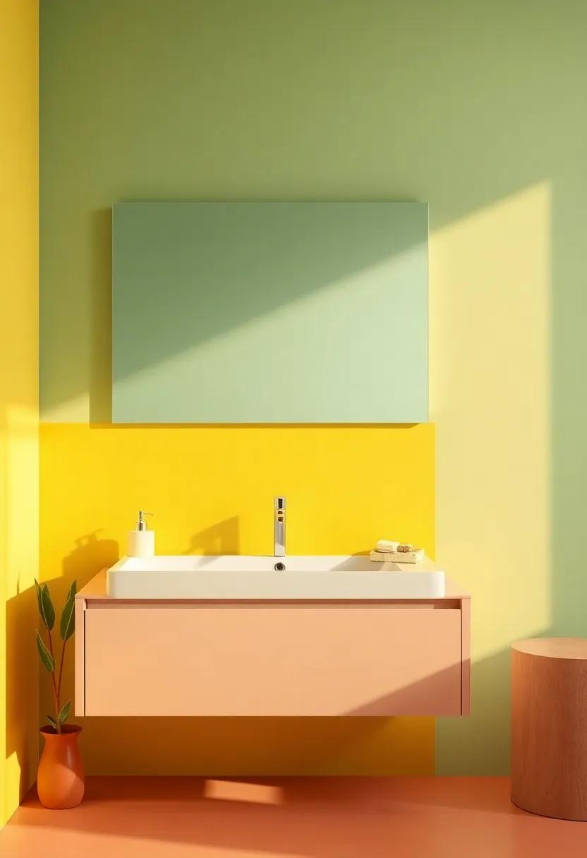 Incorporating Bold Colors For A Vibrant Bathroom Vanity Experience
