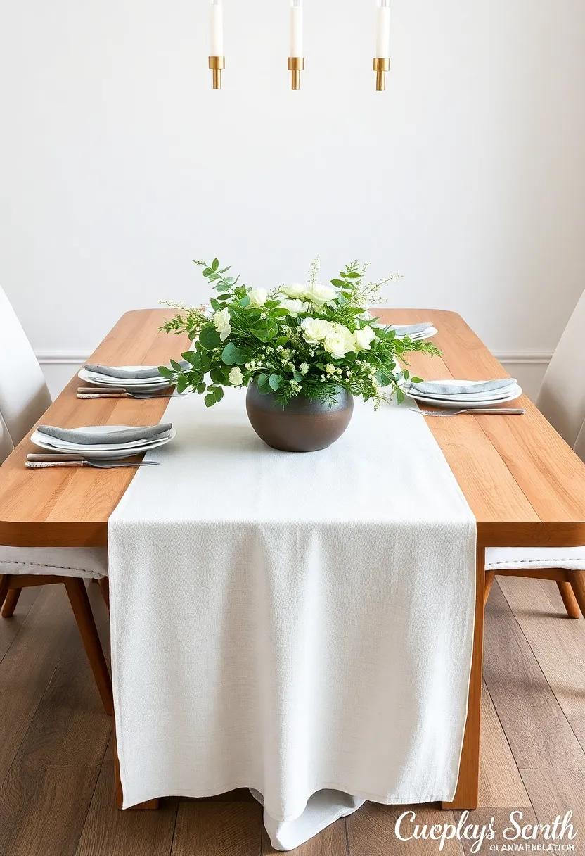 Layer textures with ⁤a table ⁢runner⁢ that adds ⁤depth, playing with fabrics such as linen, silk, or⁢ cotton