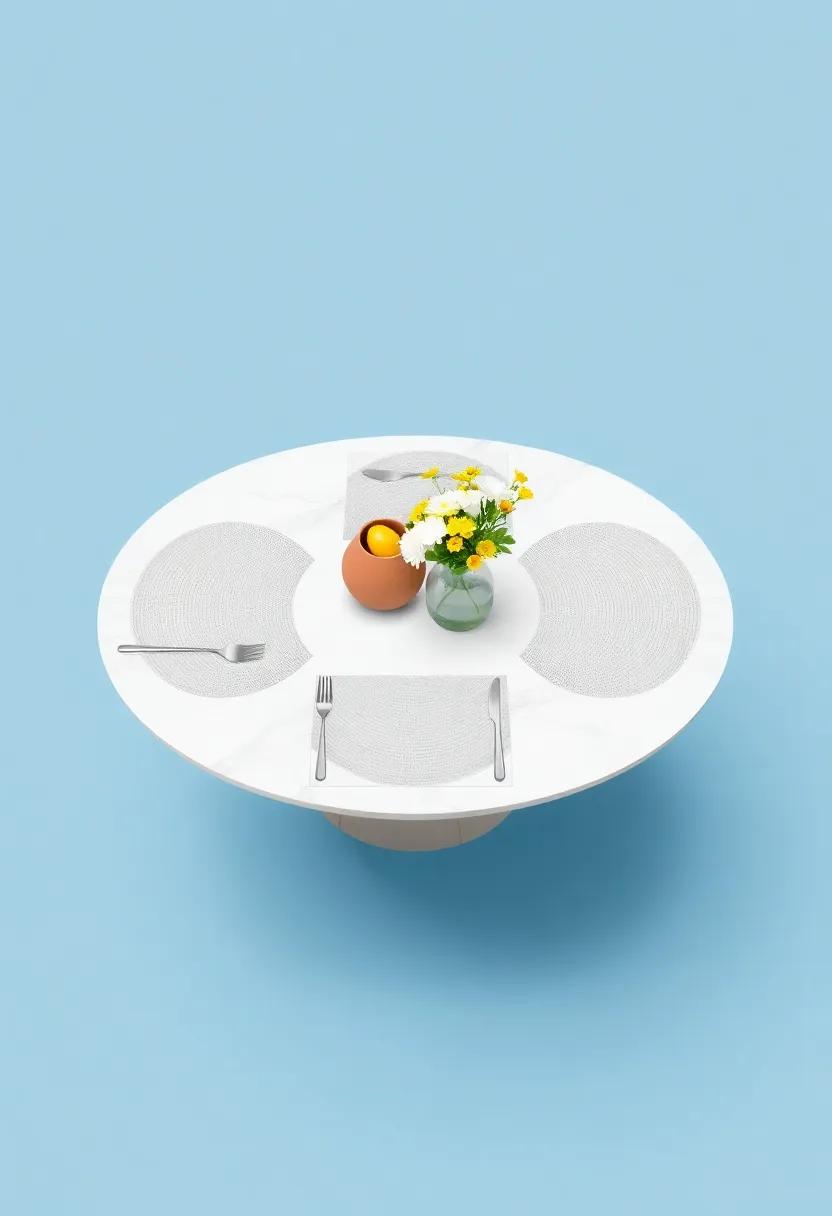 Use placemats⁣ that highlight the table's shape while protecting its surface and⁢ adding color or pattern