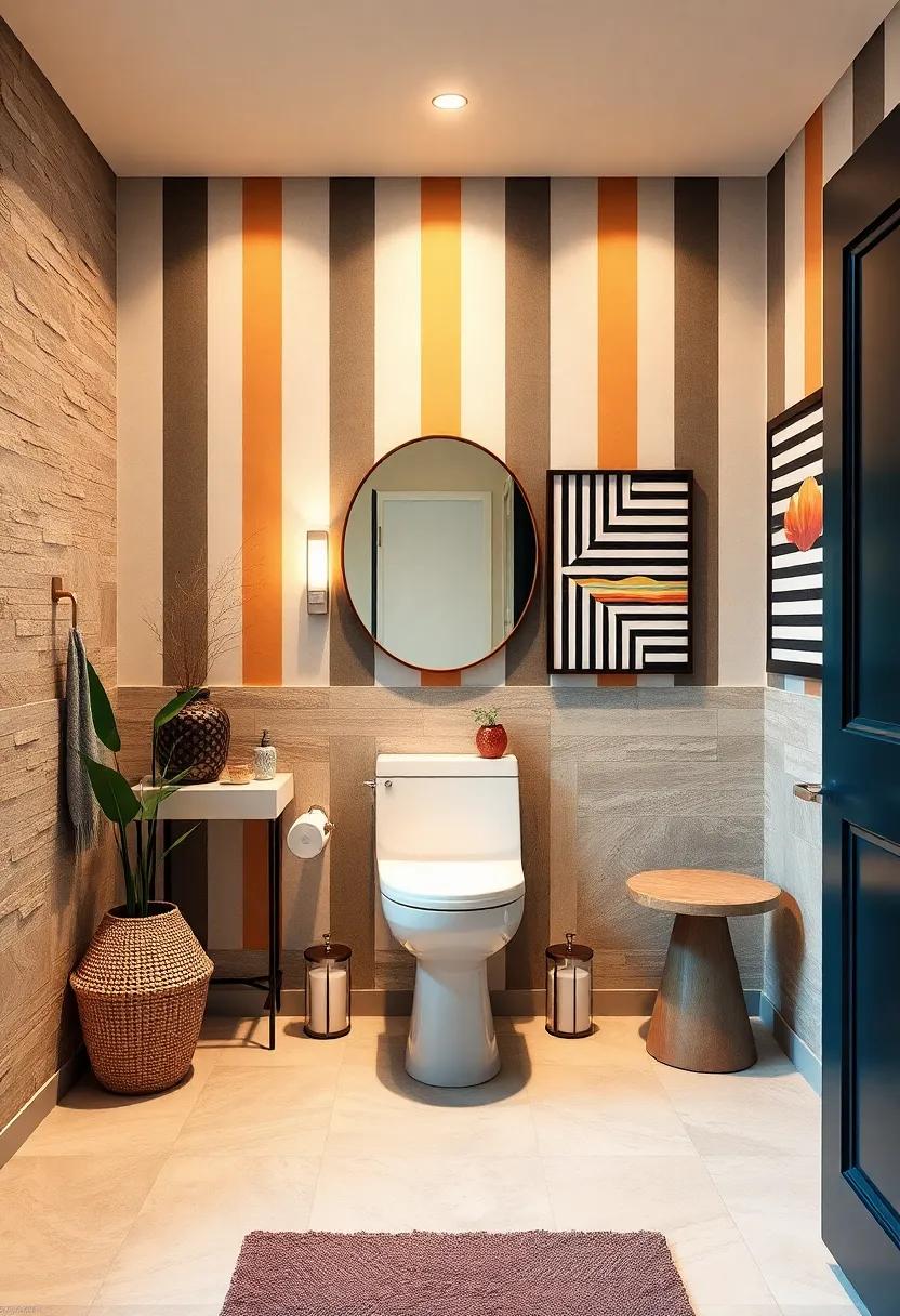 Accessorize with ⁤striped art pieces that tie the⁤ room's colors together and serve as conversation starters