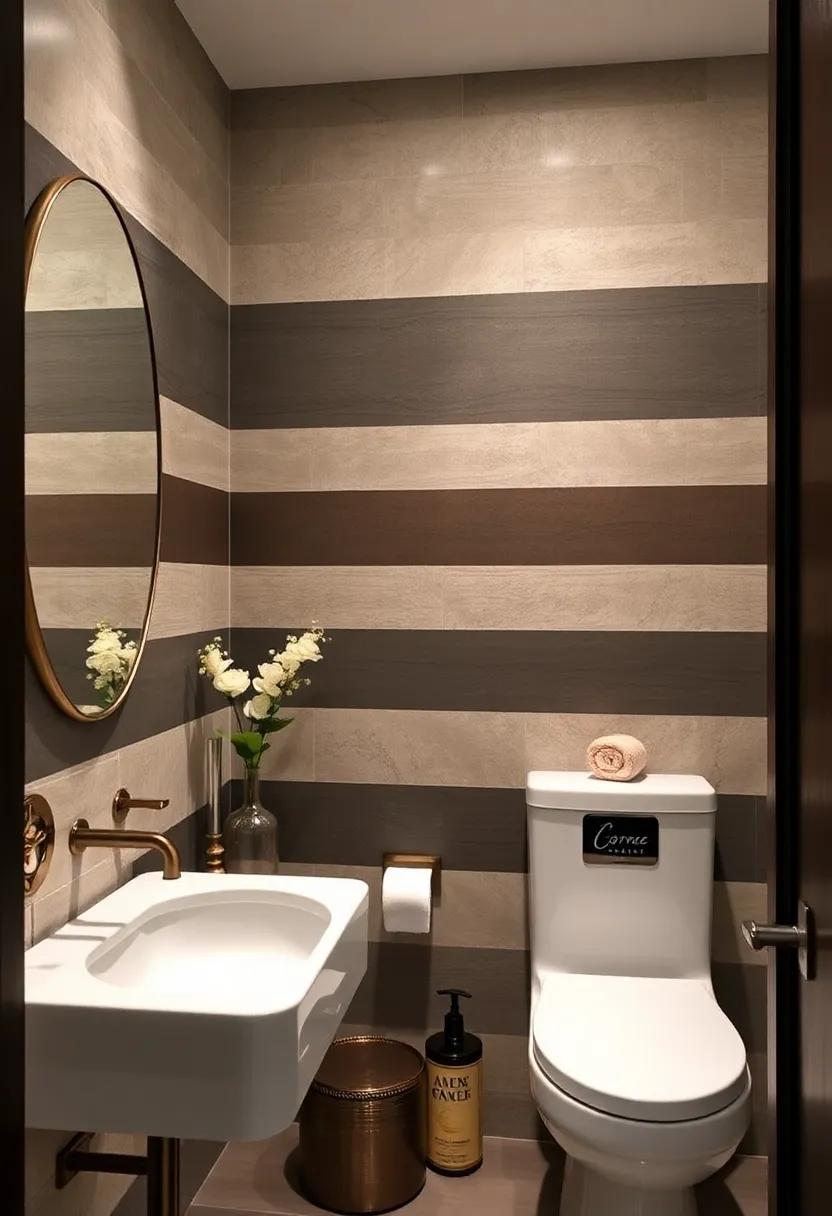 contrast matte ⁣stripes with glossy finishes on the ⁢walls ⁣to add‌ depth ‌and dimension that keeps the eye ⁣engaged