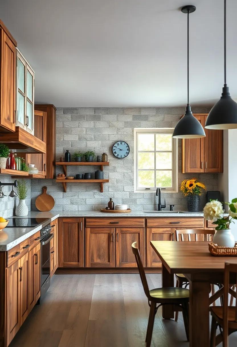 Choose distressed wooden cabinets for a weathered look that adds character and warmth to ‌your kitchen