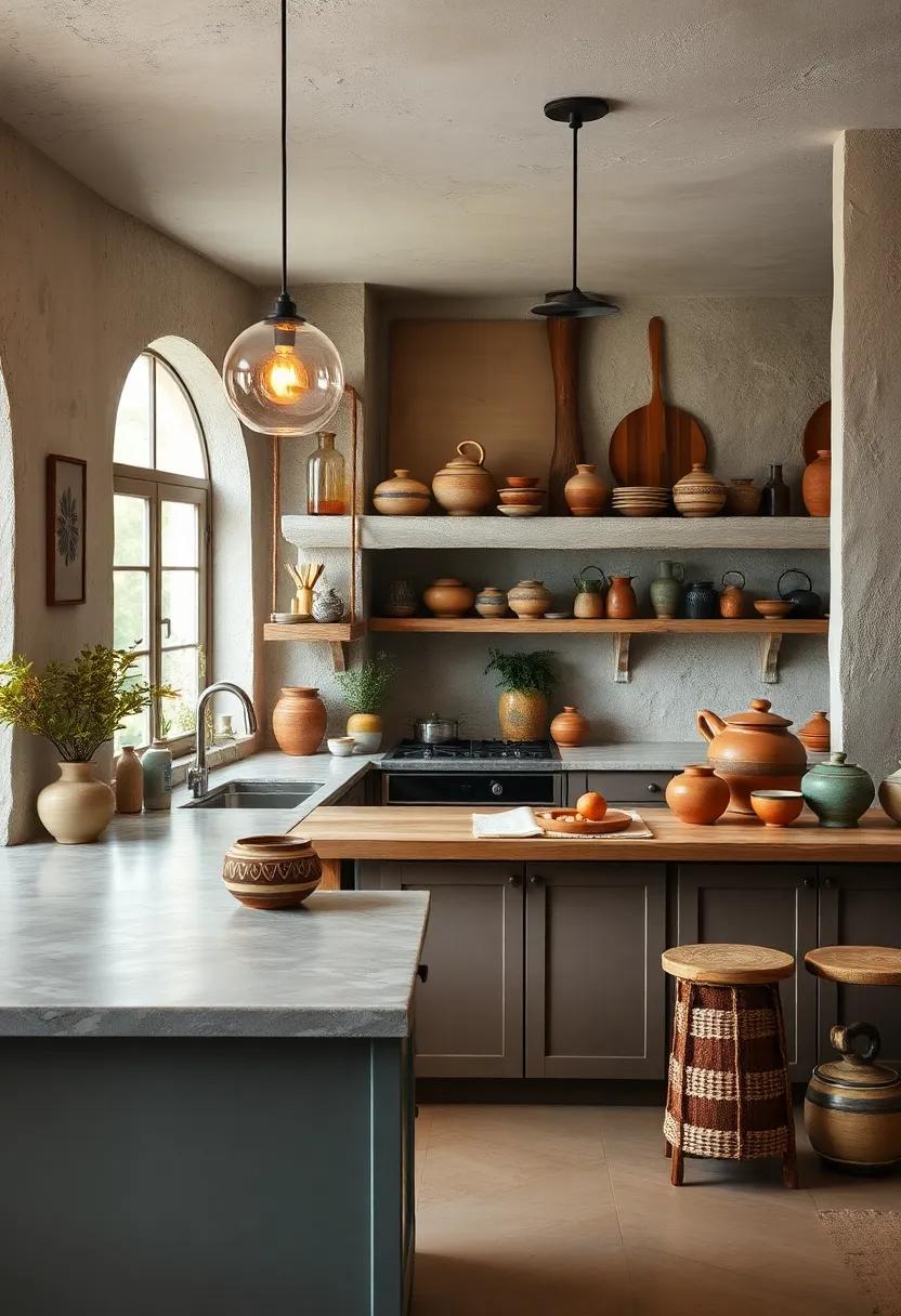 Decorate with pottery and ceramics to enhance the artisanal vibe, showcasing handmade pieces that tell⁣ a story