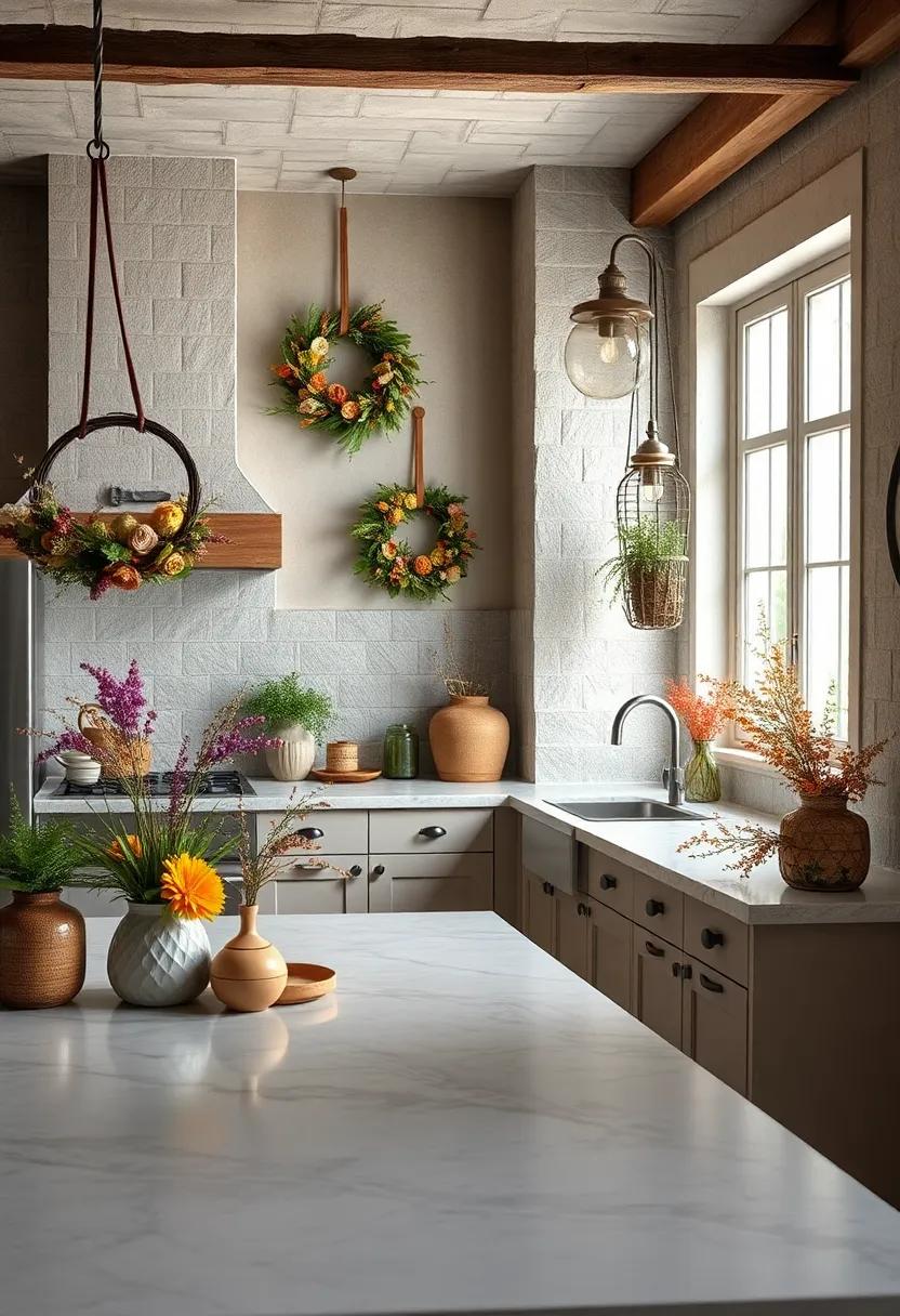 Decorate with seasonal wreaths made from dried ‍flowers ​or ​herbs, infusing‍ your space with a⁢ touch of nature throughout the year