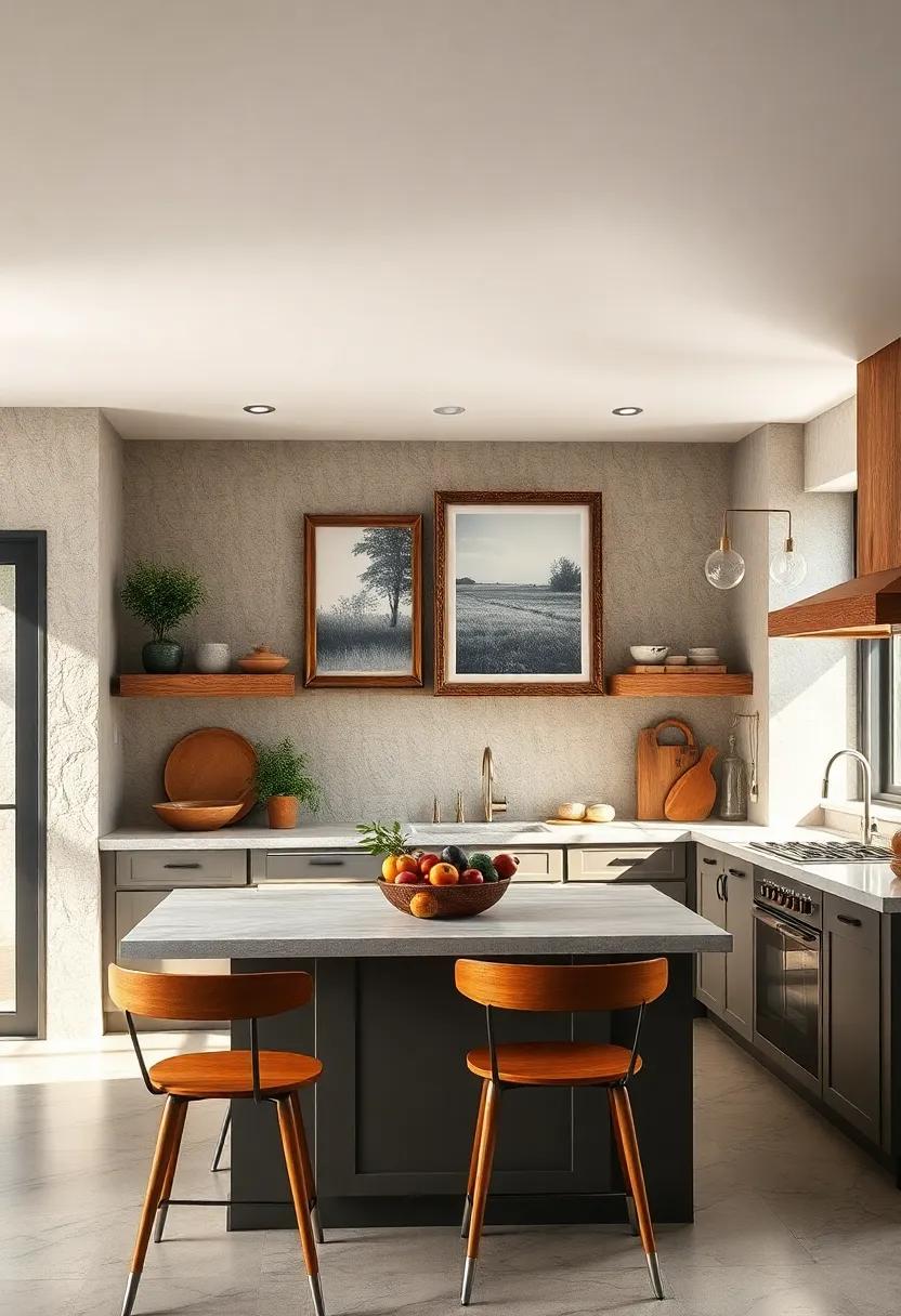 Hang art pieces or photographs in⁣ rustic frames to add visual interest and personalize your kitchen's atmosphere