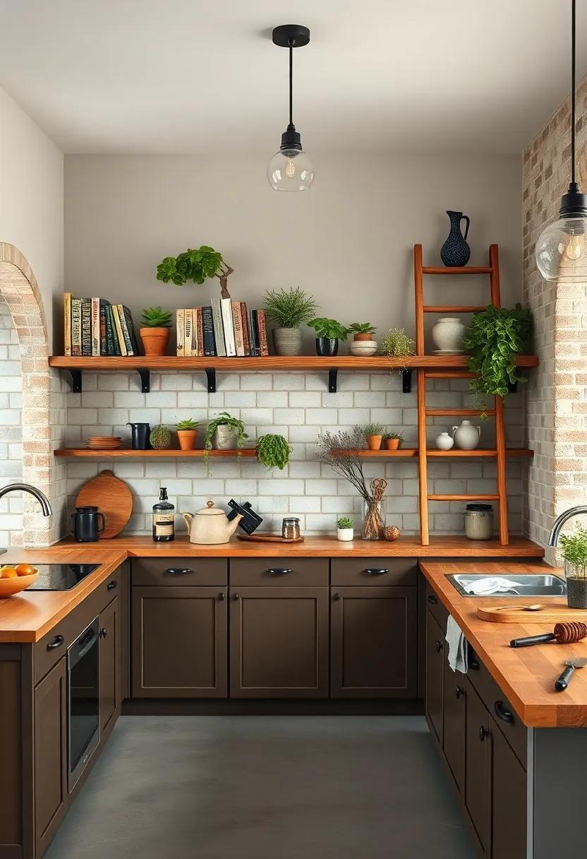 Incorporate a ladder shelf to showcase cookbooks, plants, ‌and decorative ‌accents, maximizing space with style