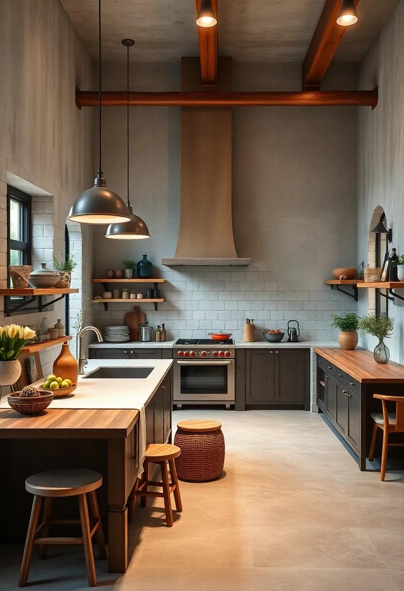 Opt for a neutral color palette with earthy tones to establish a tranquil backdrop that harmonizes with rustic decor