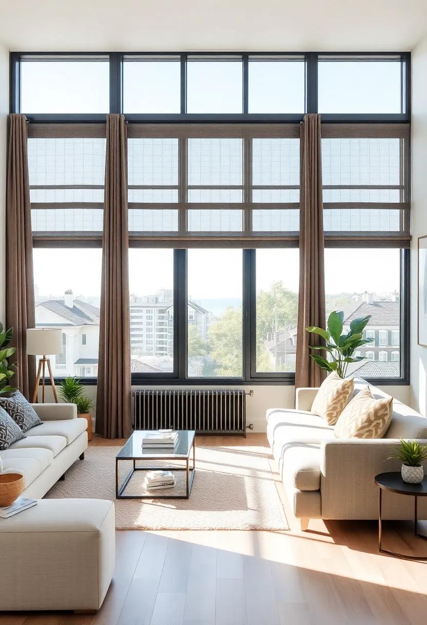 Artistic⁣ window‌ treatments: Use ⁤bold patterned drapes ⁣or⁢ blinds to create visual interest while allowing flexibility with light control