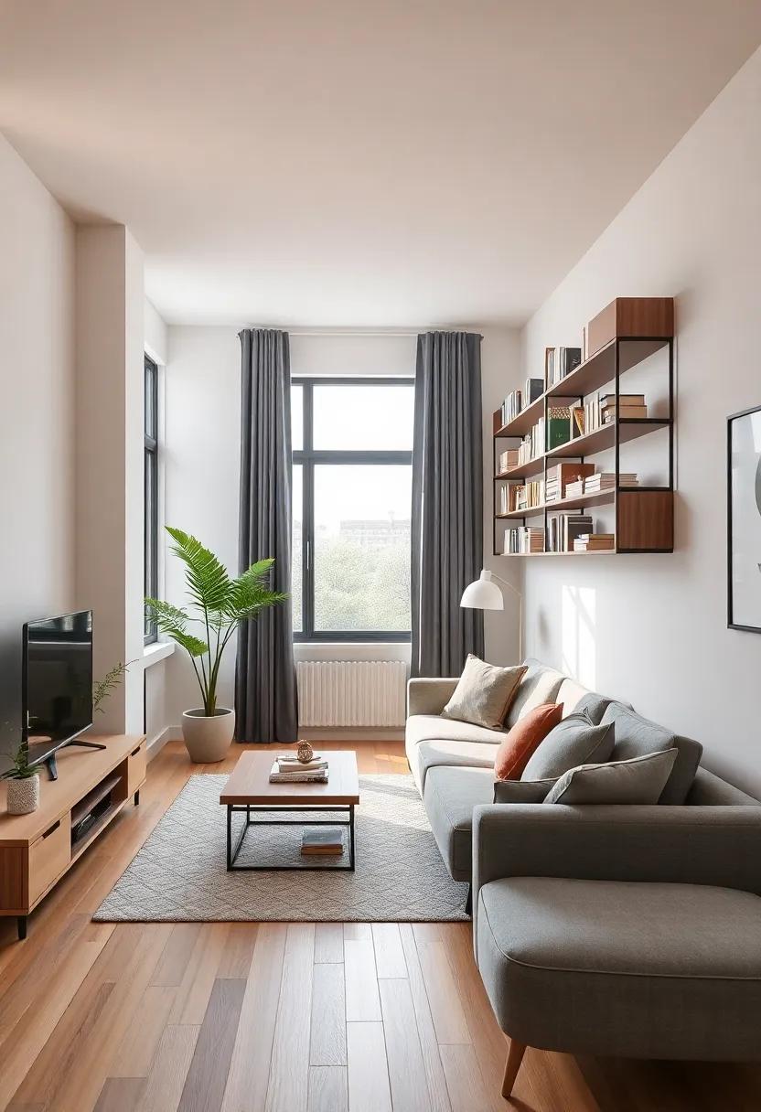 Smart storage solutions: Utilize vertical space with ⁣tall bookshelves ‍or ‍floating shelves to keep the area more ​open ‍and organized