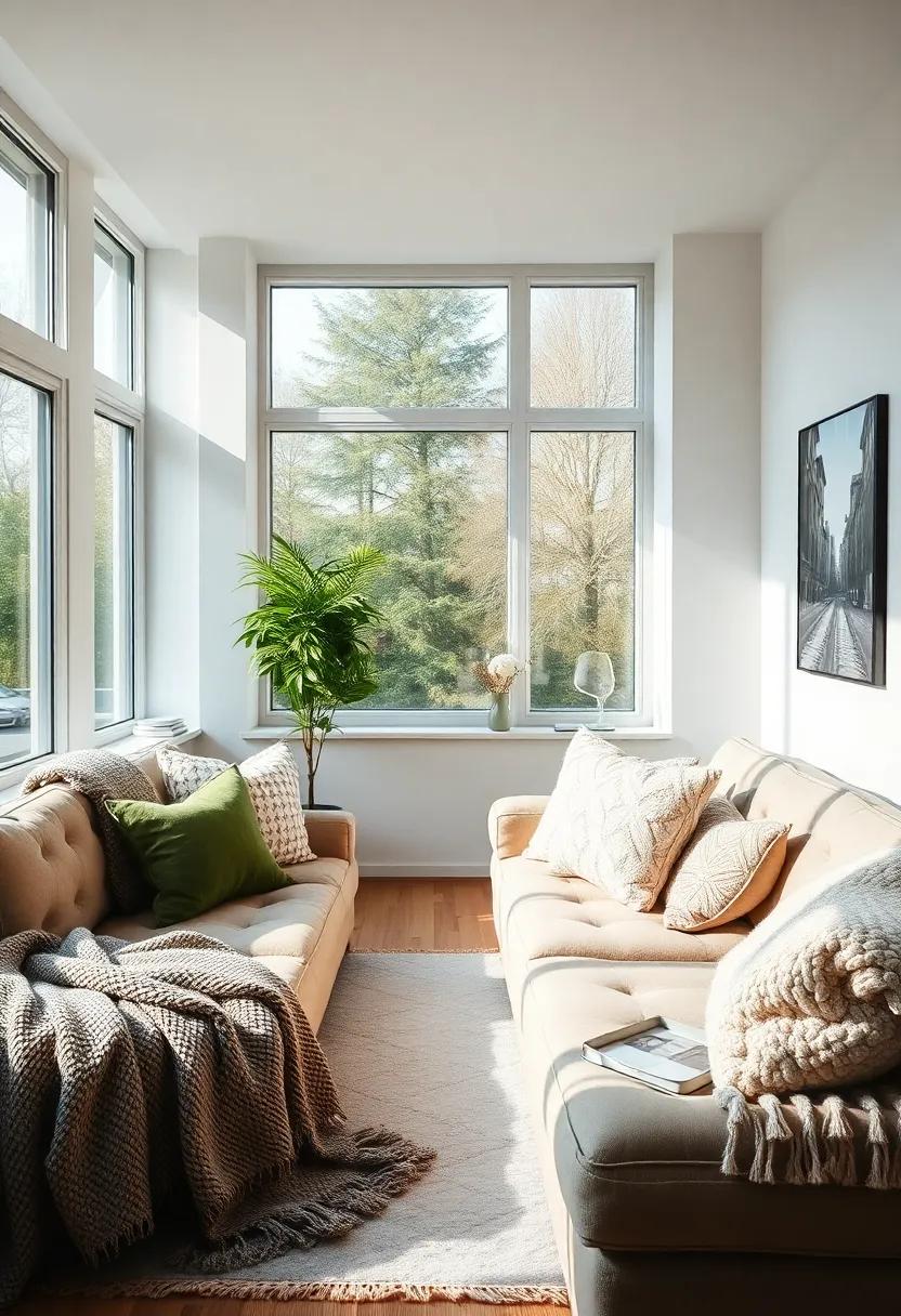 Cozy throws and cushions: Layer ​plush throws and decorative cushions on⁤ your⁢ seating for a welcoming ‍and homey atmosphere