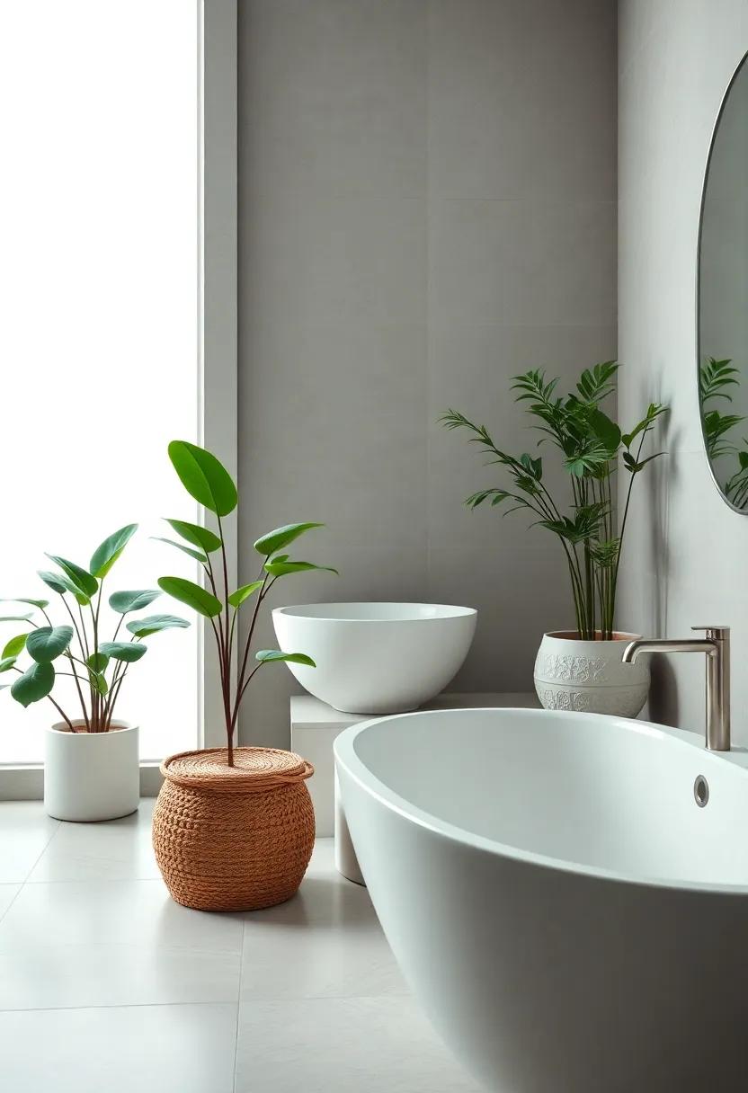 Indoor​ Plants: Use ‍greenery‌ to⁢ purify the air and add a touch of life⁢ to your bathroom