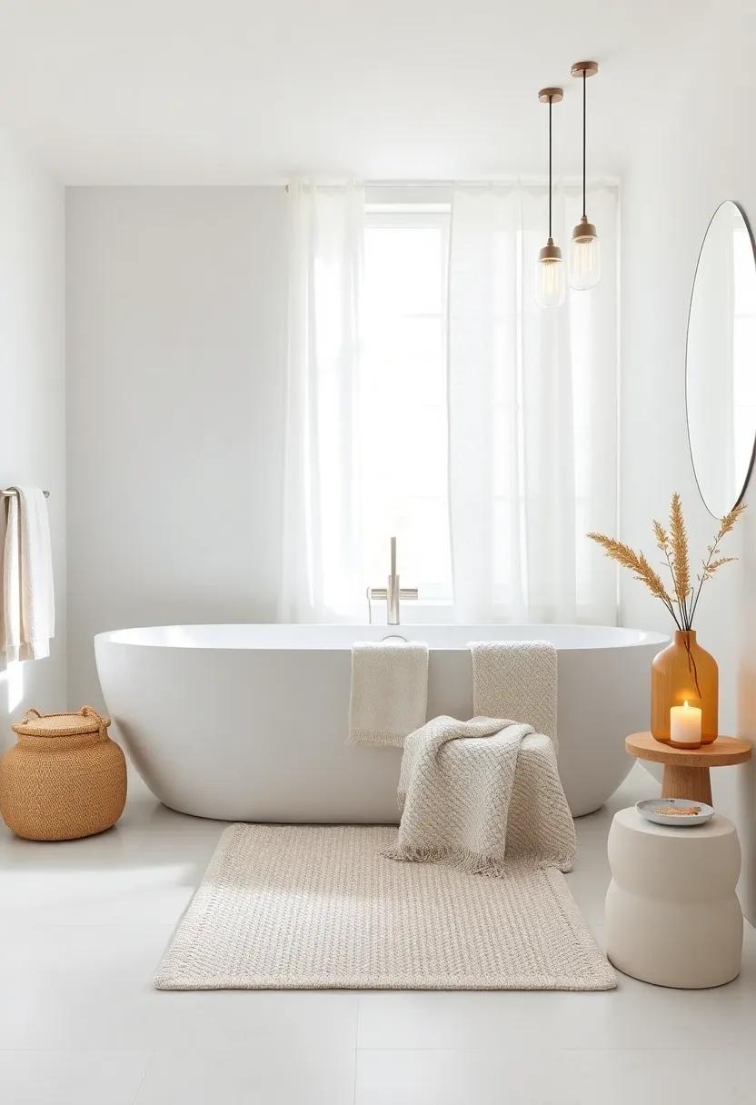 Soft Textiles: Choose ‌plush towels, ‍bath​ mats, and curtains made ⁢from⁤ natural fabrics for ⁣a⁣ cozy ⁣feel
