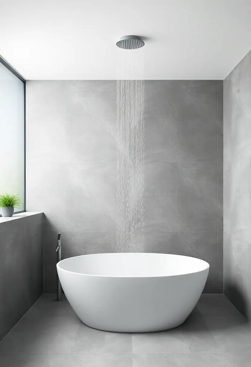 Spa-Like Features: install a rainfall showerhead or a deep soaking tub for a luxurious ​bathing experience