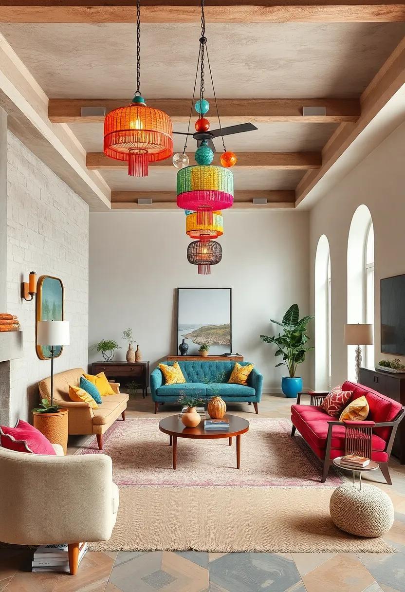 Living Bright: Exploring the Charm of Eclectic Homes with Colorful Chandeliers