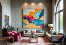 Majestic Spaces: Exploring Opulent Living Rooms with Oversized Artistry