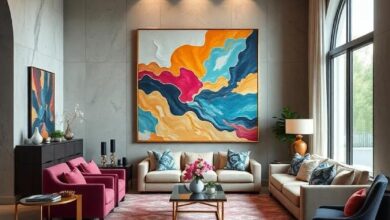 Majestic Spaces: Exploring Opulent Living Rooms with Oversized Artistry
