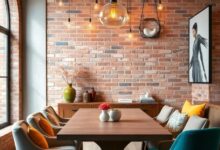 Timeless Charm: Incorporating Brick Walls into Your Industrial Dining Room