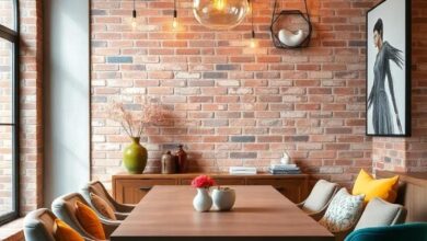 Timeless Charm: Incorporating Brick Walls into Your Industrial Dining Room