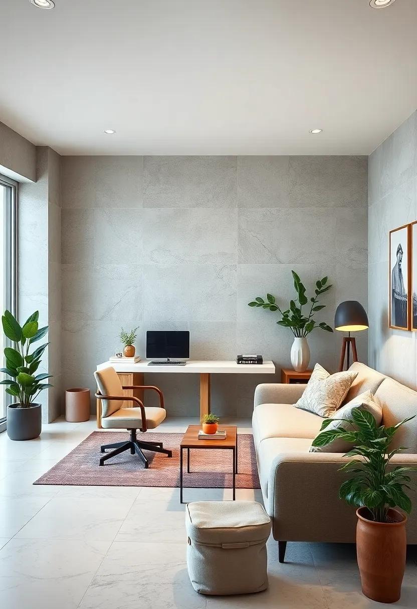 Serene Spaces: Embracing Neutral Home Offices with Minimalist Desks