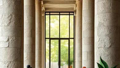 Guardians of Time: The Silent Strength of Stone Columns at Entrances