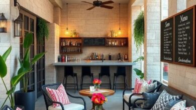 Chalkboard Charm: Elevate Patio Bars with Stylish Outdoor Menus
