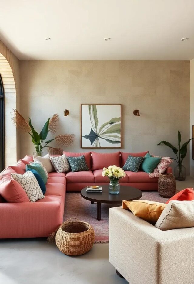 25 Cozy Boho Living Room Ideas Featuring Oversized Cushions for Ultimate Comfort