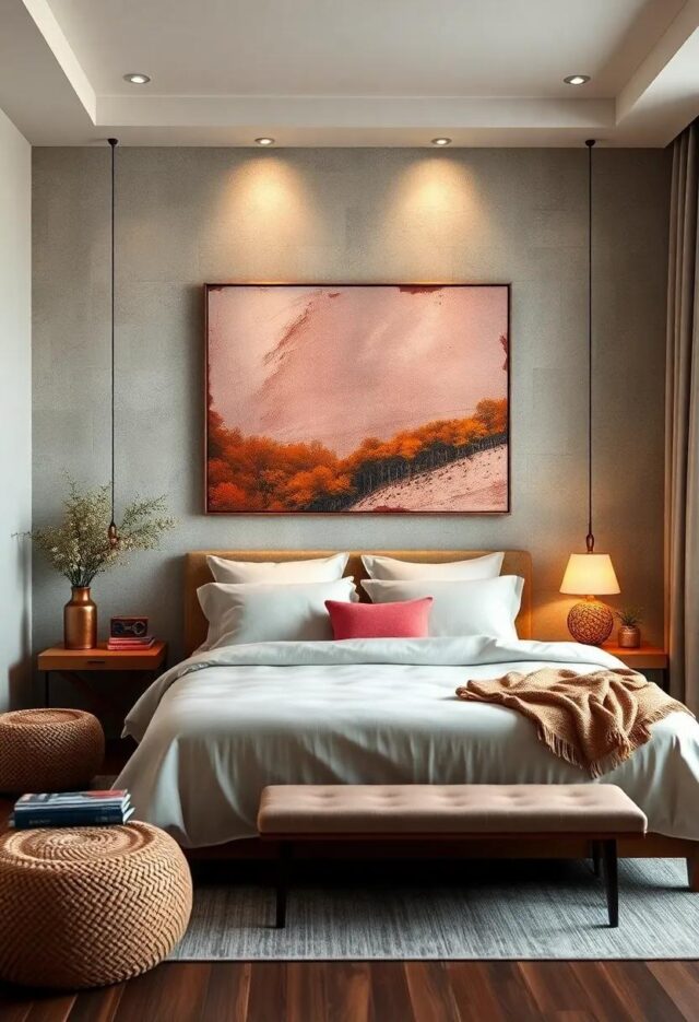 25 Cozy Wall Art Ideas to Elevate Your Bedroom Vibe and Create a Tranquil Retreat