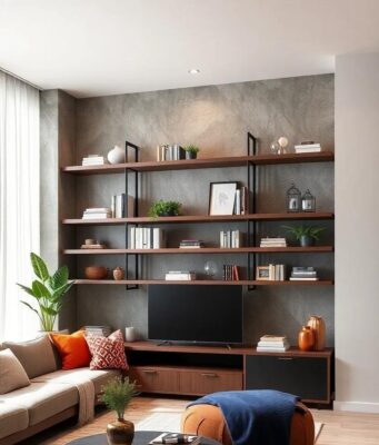 25 Stylish Living Room Shelves with Smart Storage Solutions You’ll Love 25 Stylish Living Room Shelves with Smart Storage Solutions You’ll Love