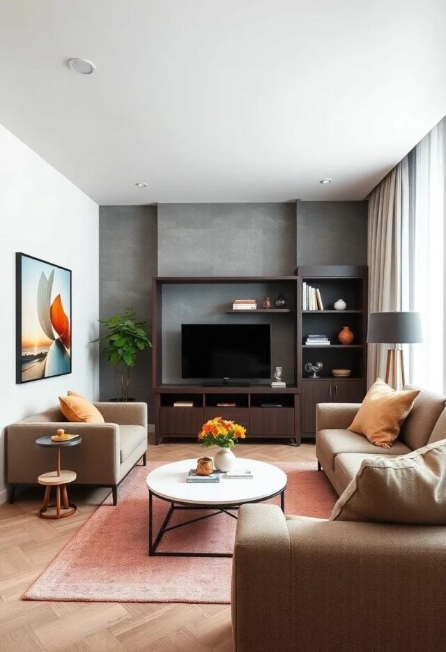 27 Chic and Space-Savvy Small Apartment Living Rooms with Smart Storage Solutions