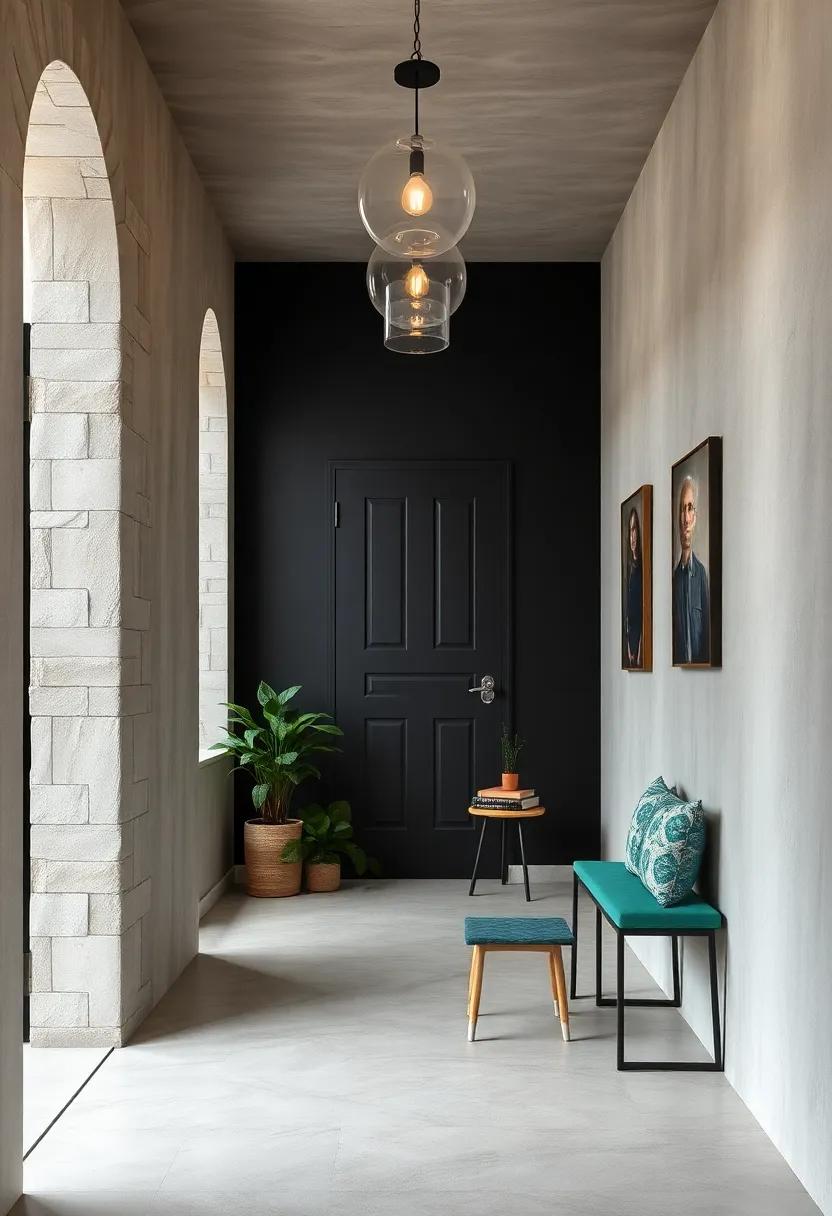 Chalkboard Wall Paint Offering Creative Personalization And Interactive Elements In Petite Entry Areas