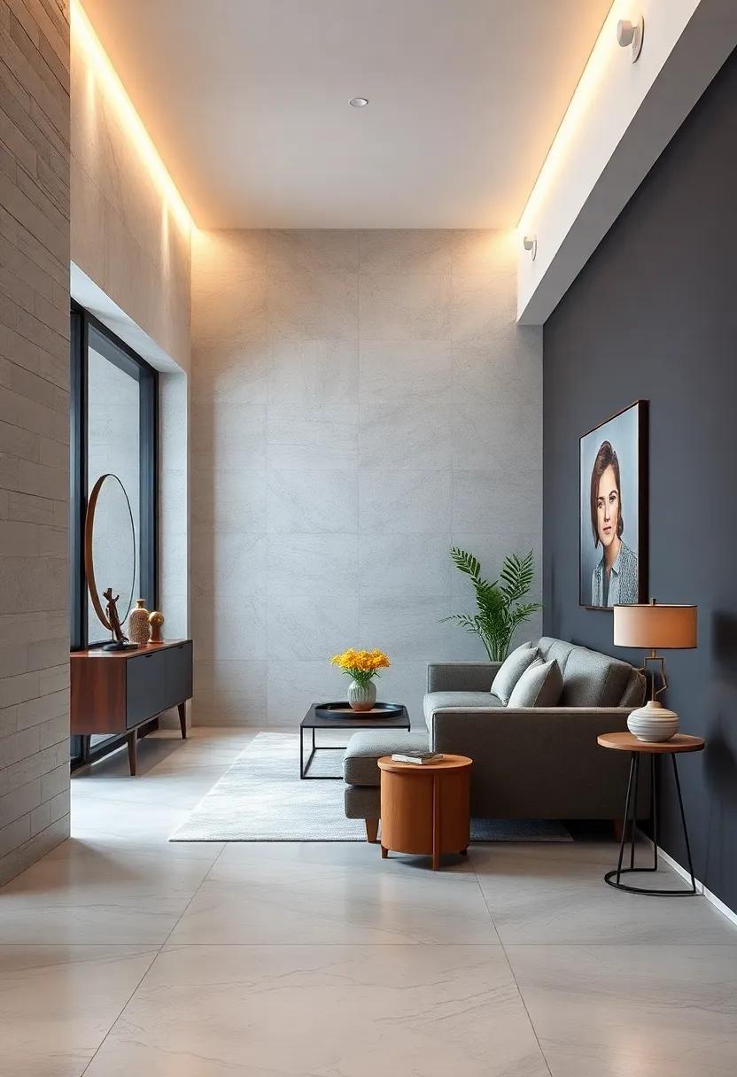 Soft Gradient Color Transitions On Walls To Create A Sense Of Depth And Graceful Movement