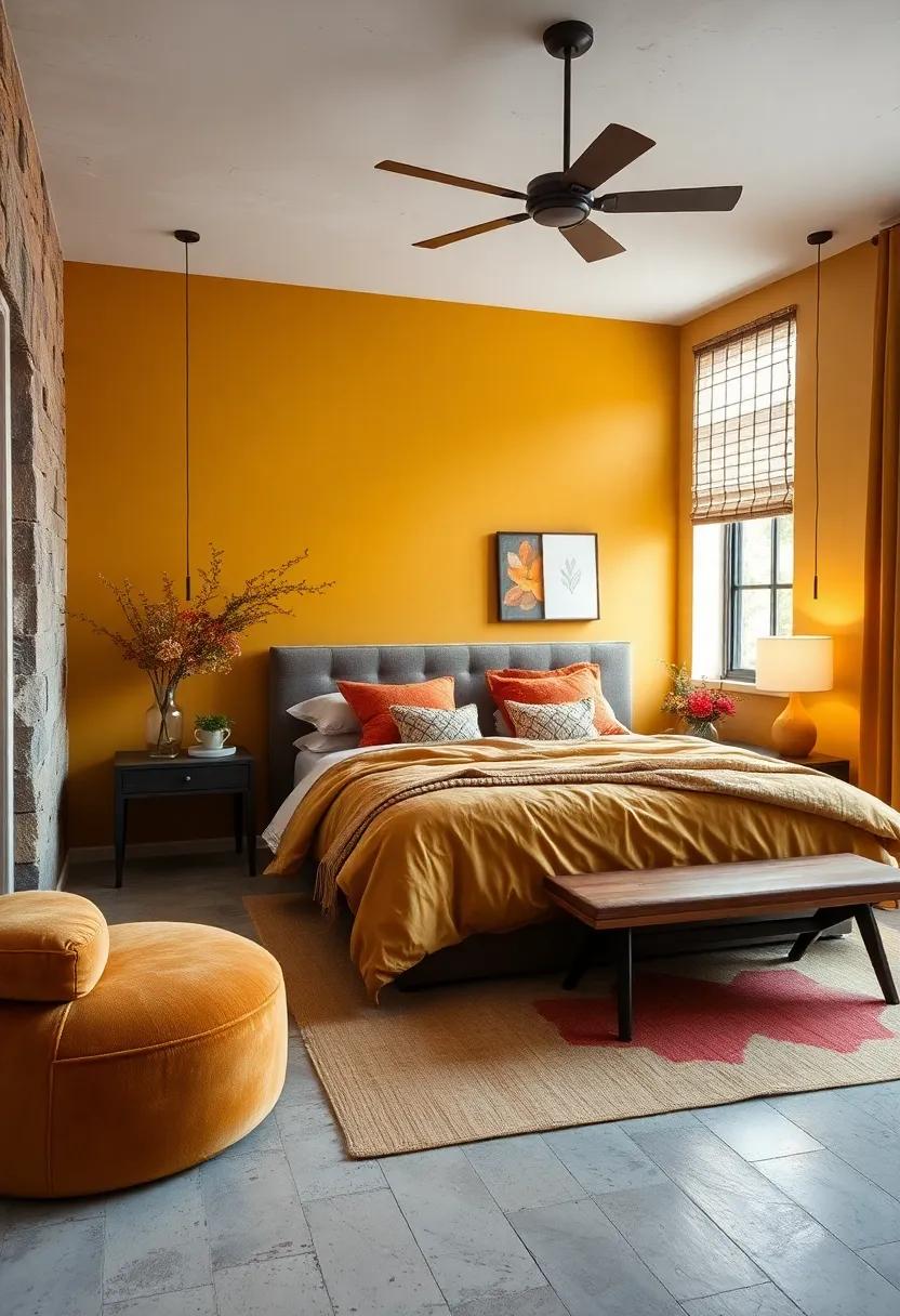 Muted Mustard - A​ subtle pop of muted mustard⁣ brings warmth and depth, creating⁢ a unique and​ inviting space
