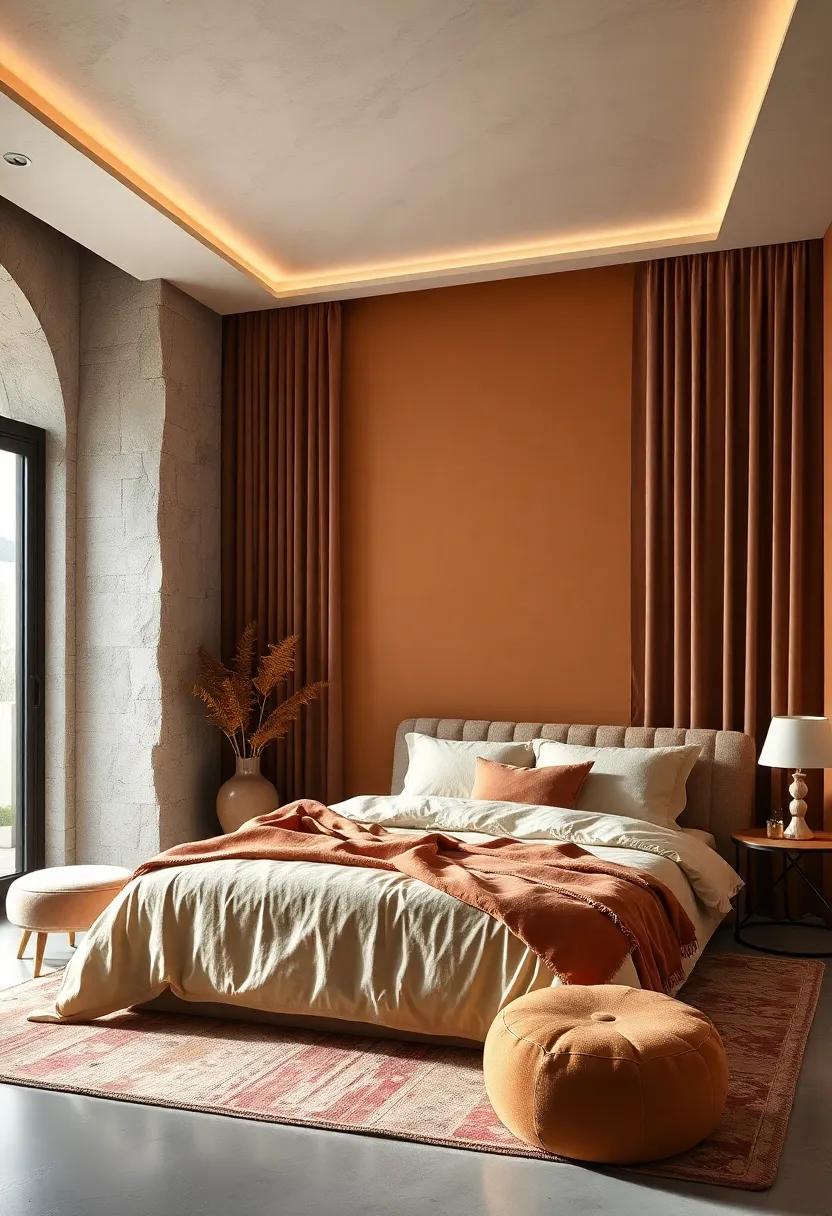 Soft Caramel - With​ its warm undertones,soft caramel adds ‍a sense of coziness and comfort to ‌the bedroom