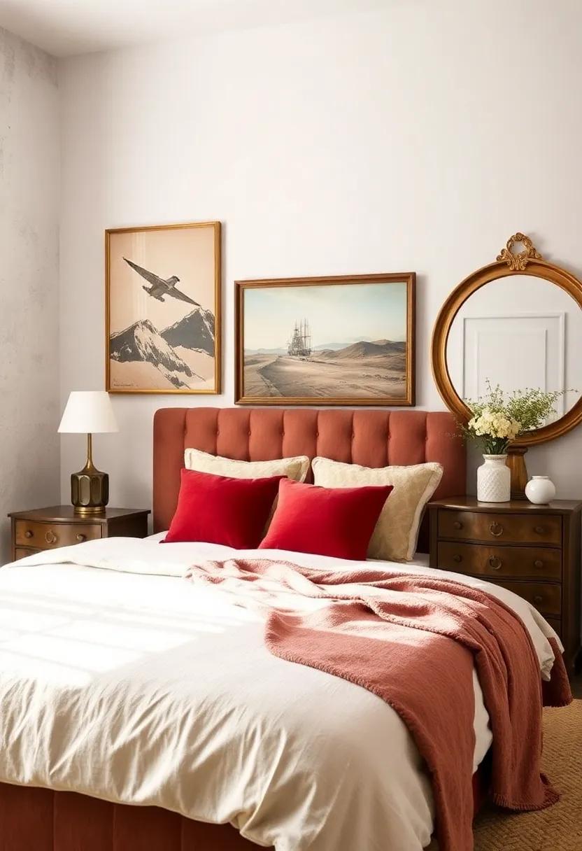 vintage Mirrors: Incorporate vintage mirrors for an elegant touch that brightens ⁢the ⁣room and ⁤creates depth