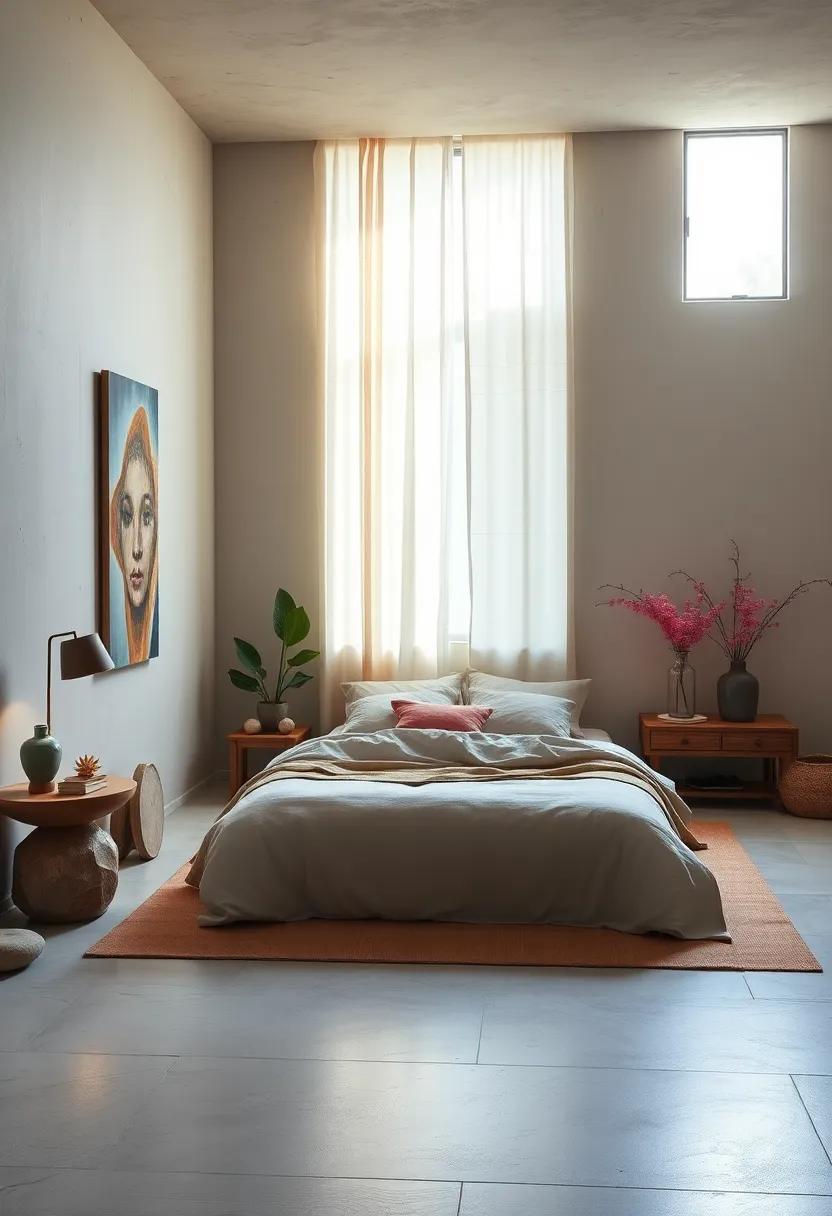 Calm Vibrations Created by Soft Natural Light Playing on Linen Drapes and Organic Décor